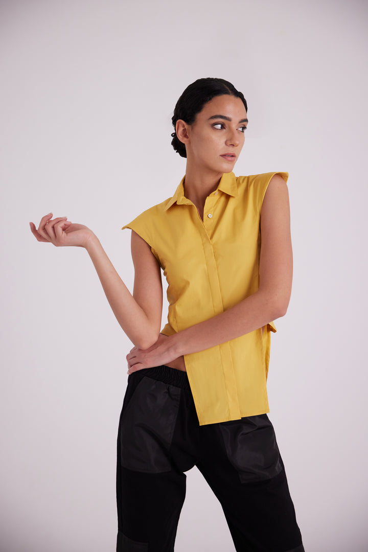 Mustard tongues out shirt