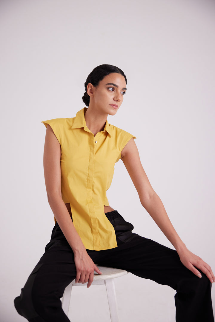 Mustard tongues out shirt