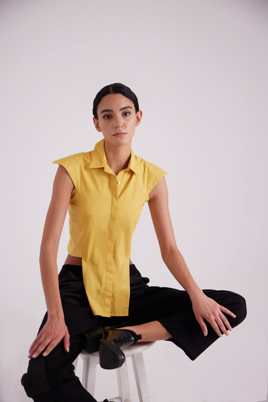 Mustard tongues out shirt