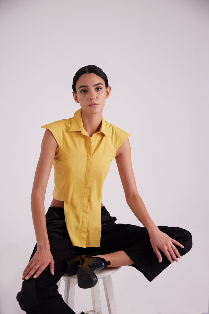 Mustard tongues out shirt