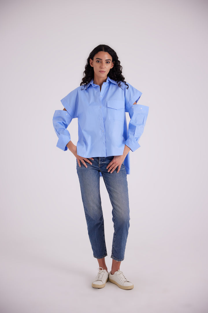 Blue 3 ways shirt