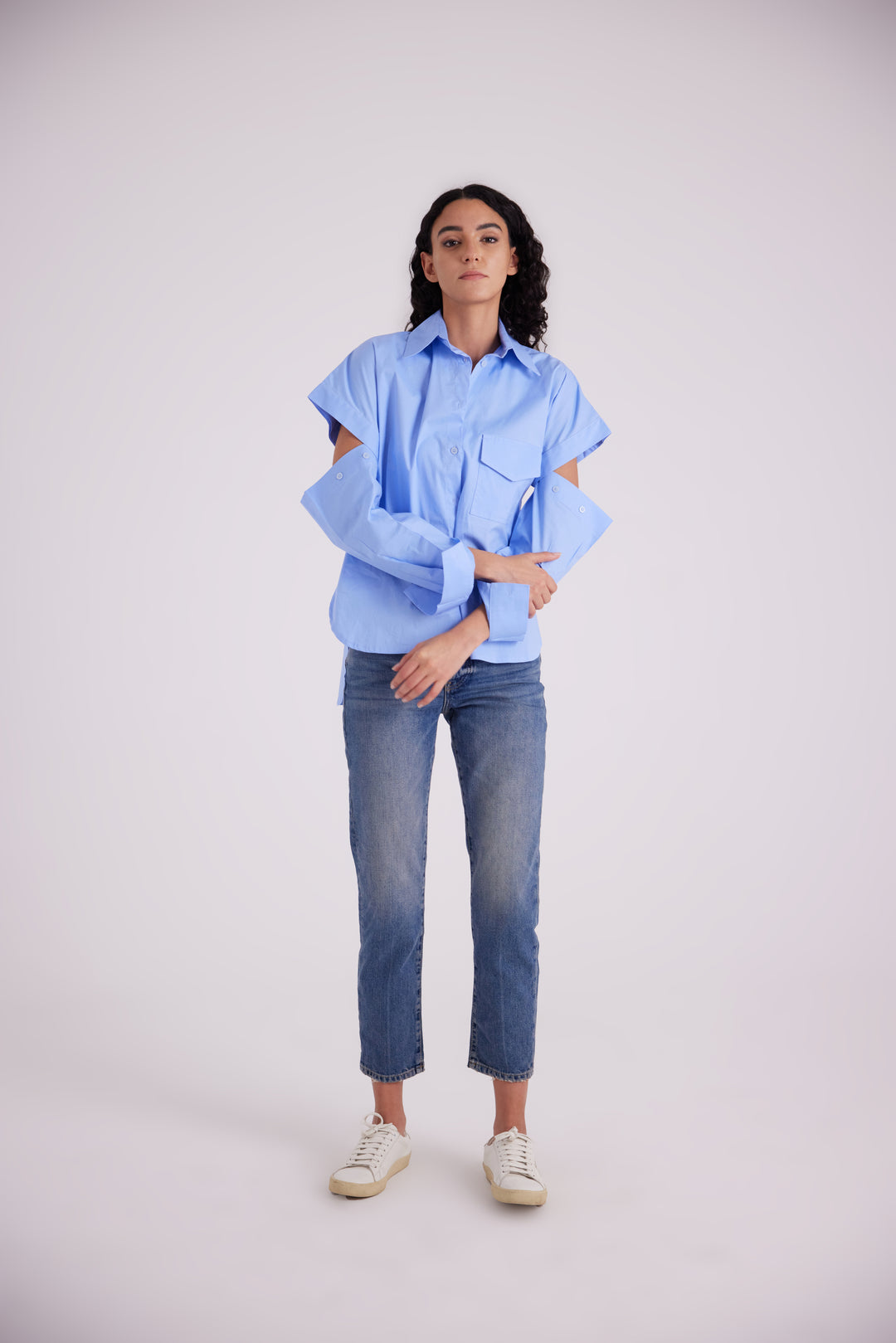 Blue 3 ways shirt