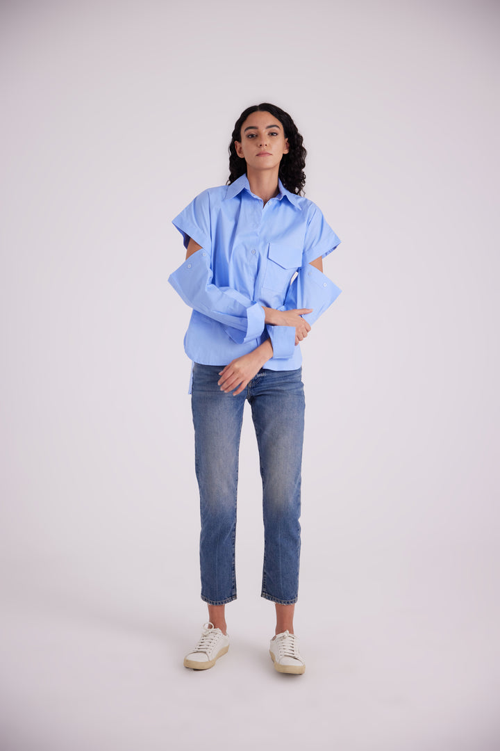 Blue 3 ways shirt