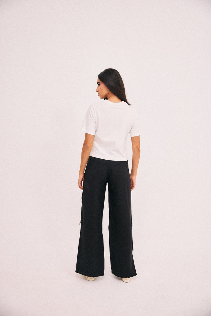 Black zipper pants