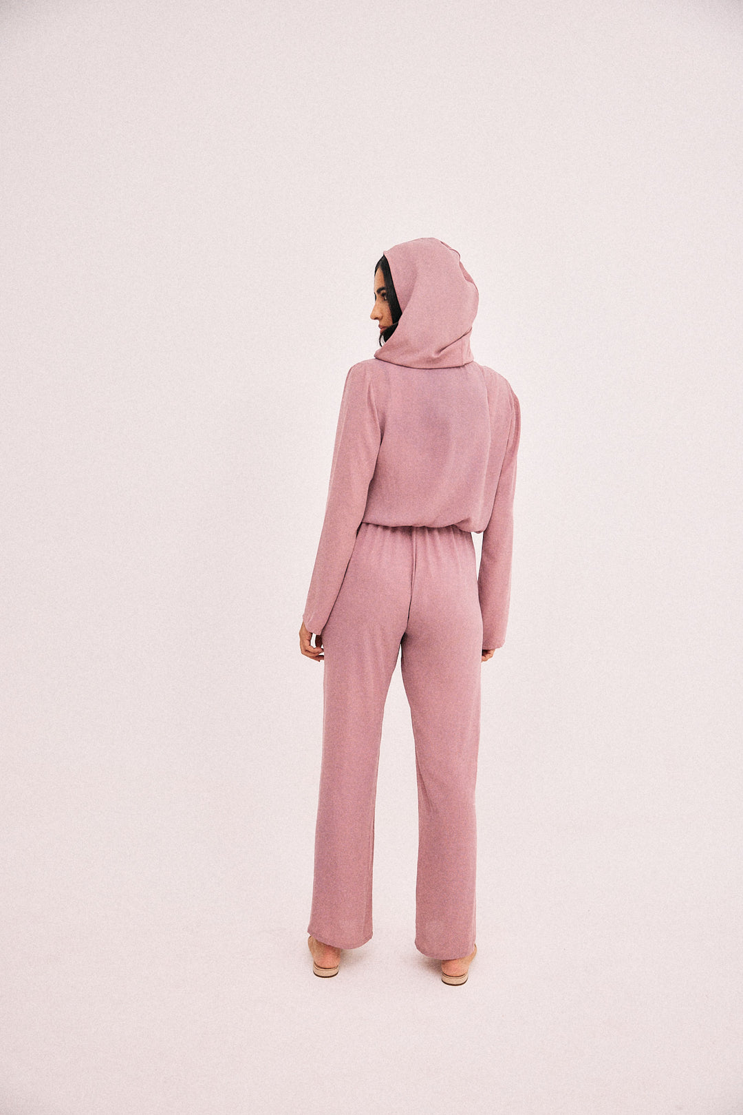 Day or night jumpsuit in dark pink