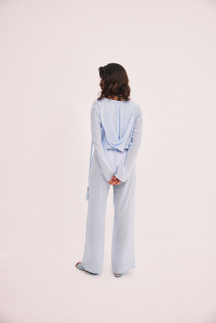 Day or night jumpsuit in light blue